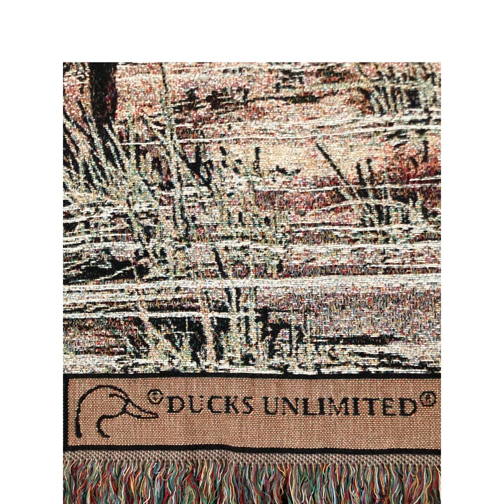 Moose Tapestry woven 100% cotton blanket, throw, wall hanging 42x66 (approx)